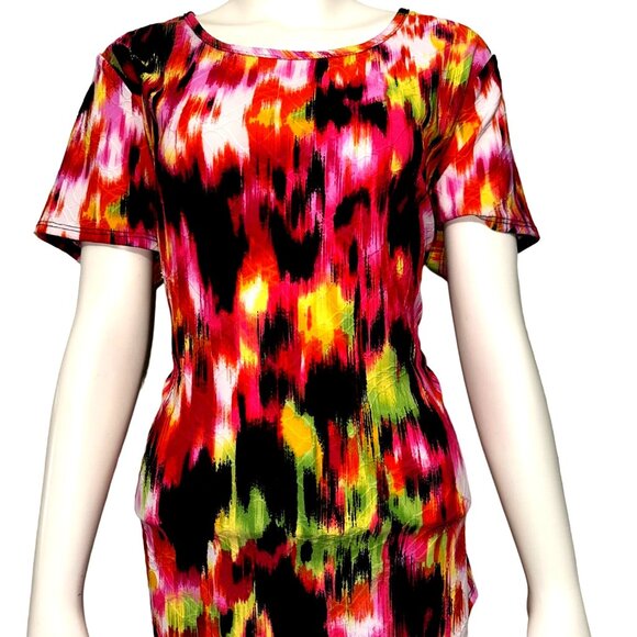 American City Wear Tops - American City Wear Multi Color Psychedelic Colored Casual Blouse Size Large